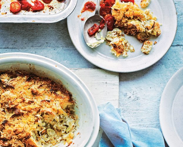 leek and rice bake
