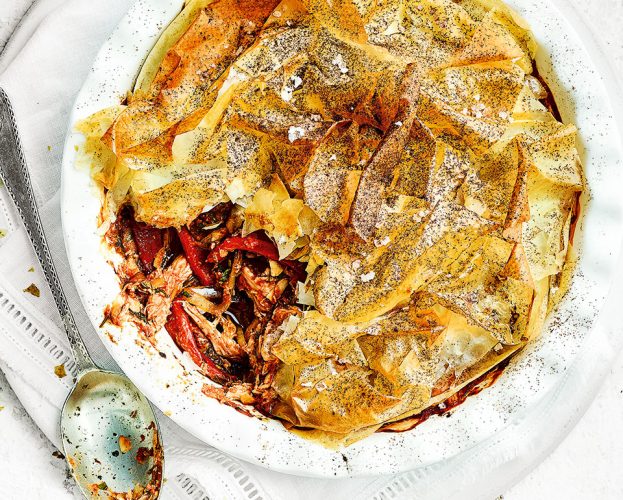 Filo and chicken pie