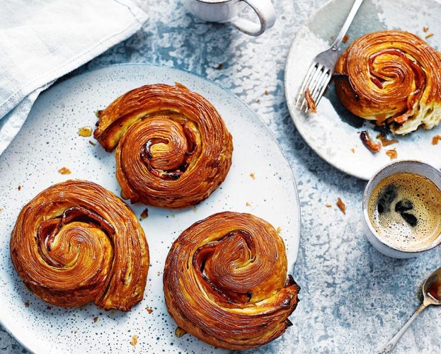 Maple and bacon danish pastries