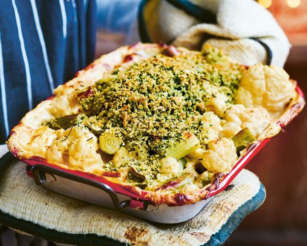Cauliflower macaroni cheese