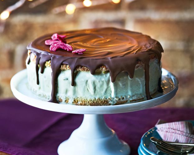 pistachio rose ice cream cake recipe