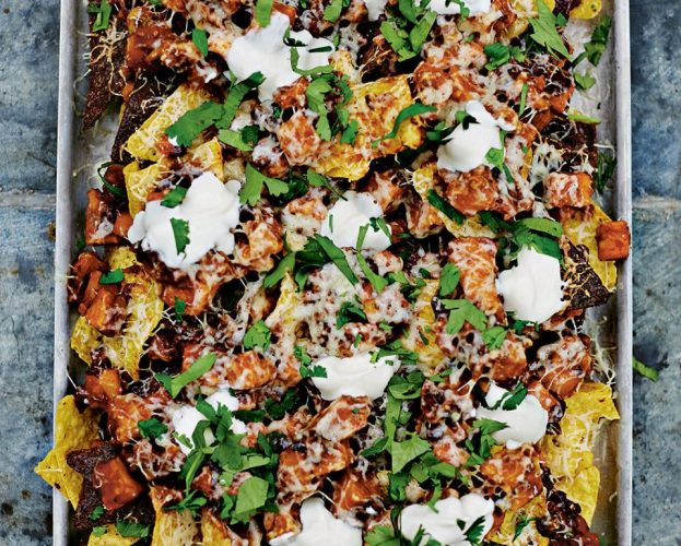 Sweet potato chilli nachos