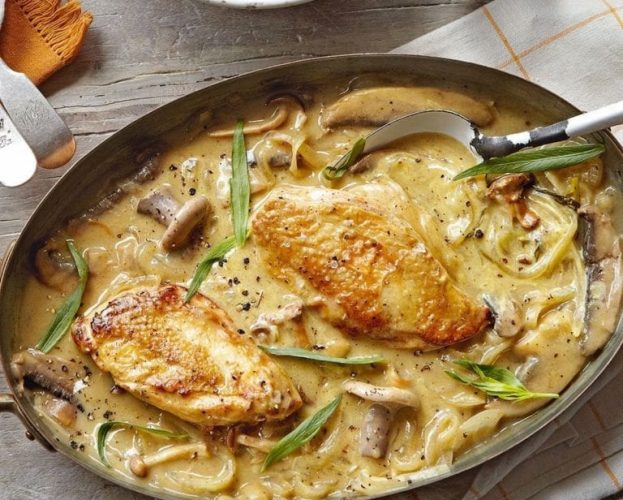 Dijon chicken with mushrooms