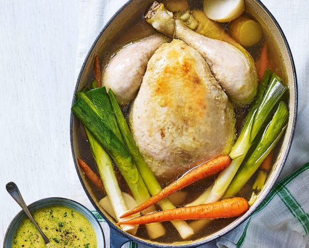 provencal style poached chicken