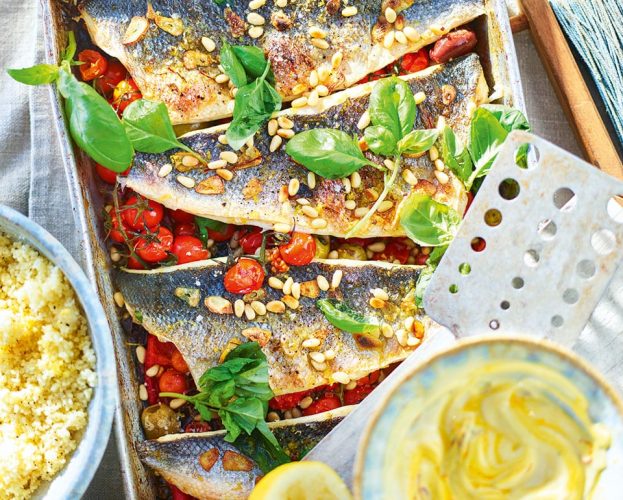 sea bass traybake