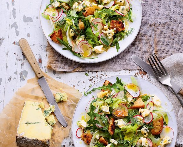 Blue cheese, fennel and radish salad