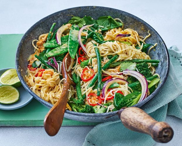 Singapore-style crab noodles