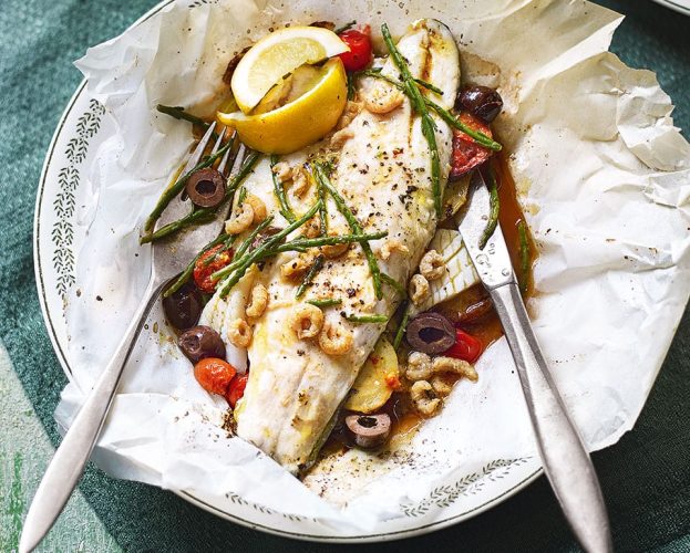 Fish baked en papillote