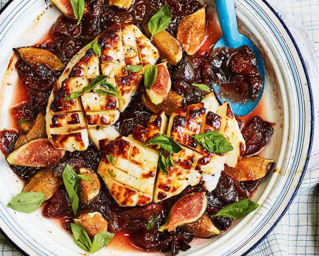 halloumi with fig jam