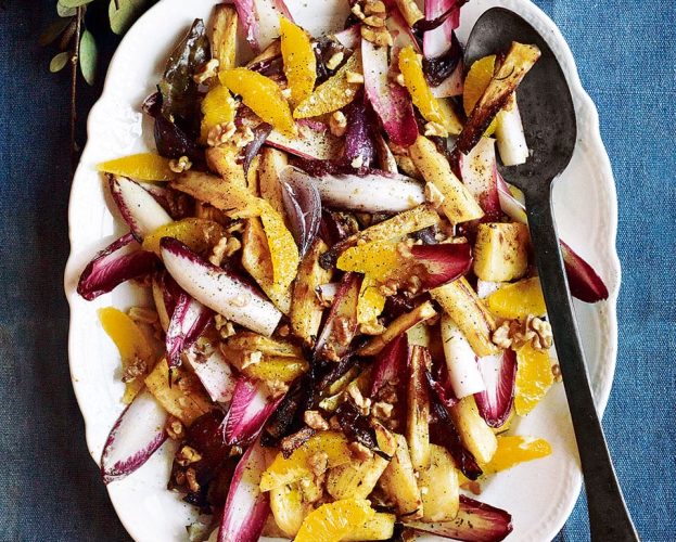Roast parsnip and red onion salad