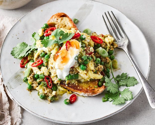 curried eggs on toast