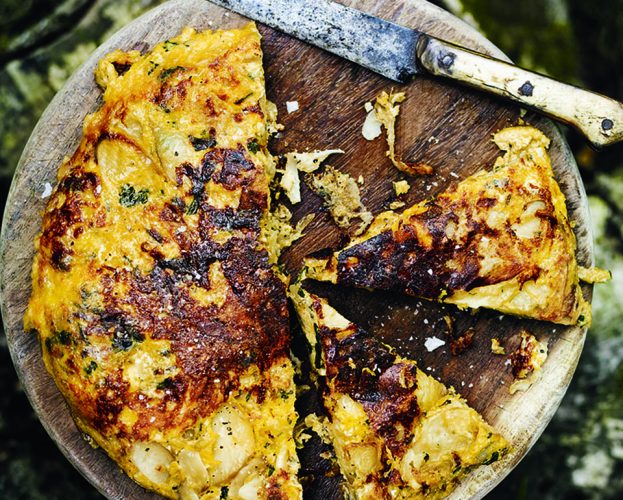 omelette with new potatoes