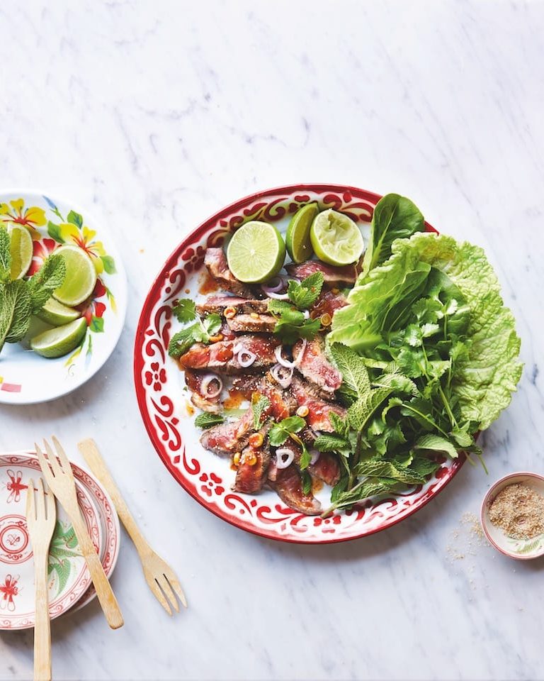 thai waterfall beef salad