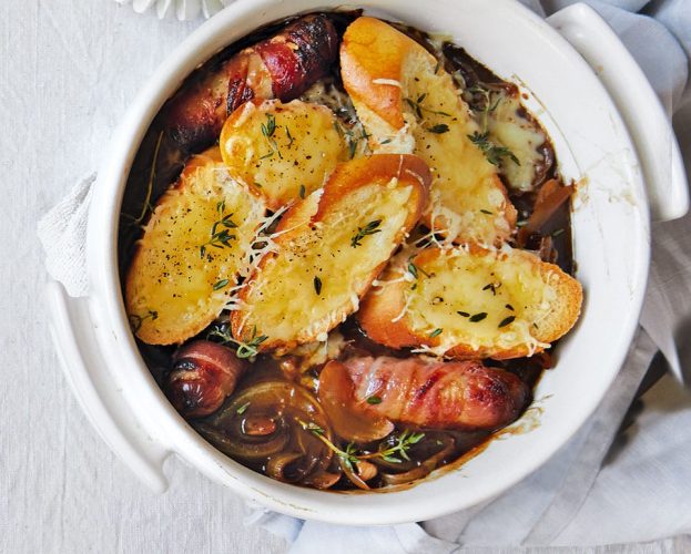 French onion sausage casserole