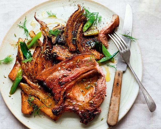 pork chops with fennel