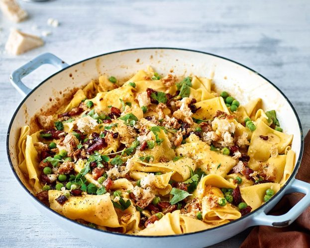 carbonara pasta bake