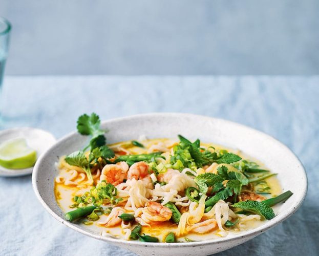 lemongrass prawn laksa