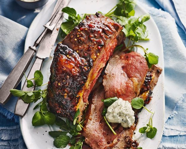 Glazed beef sirloin