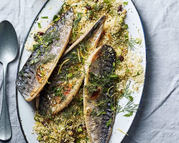 mackerel with couscous