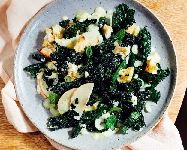 Kale apple and mint salad
