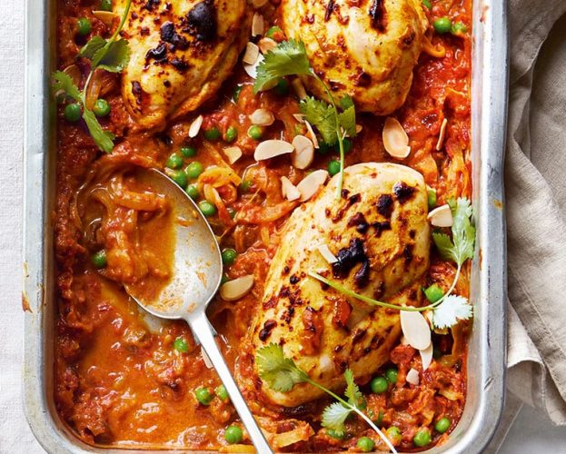chicken curry traybake