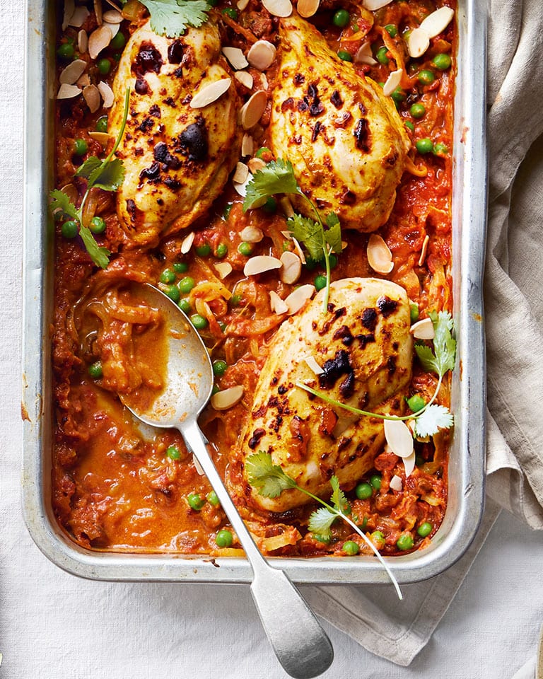 chicken curry traybake