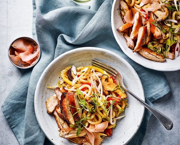 Chicken yaki udon