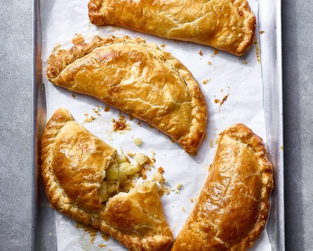Cheese and onion pasties