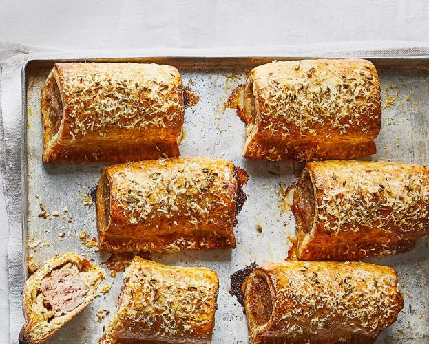 Parmesan pork sausage rolls