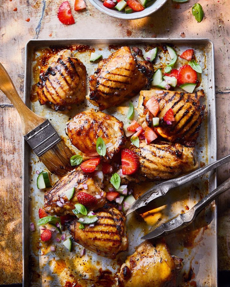 Pimm's glazed chicken