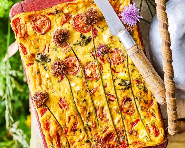 tomato and feta frittata