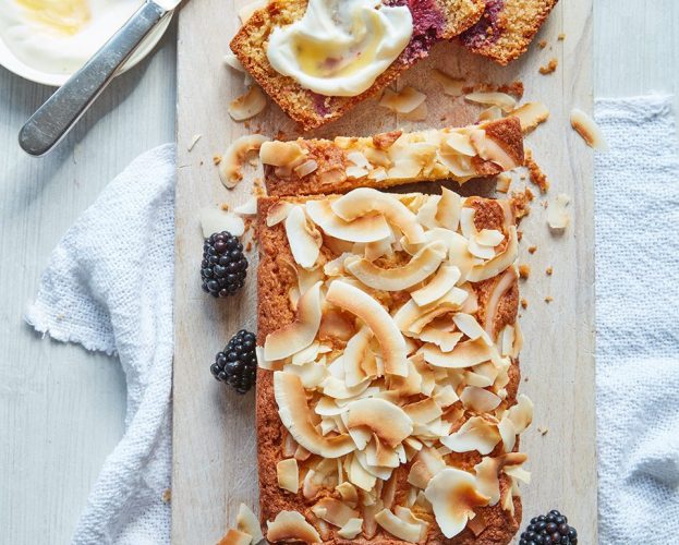 blackberry and coconut loaf