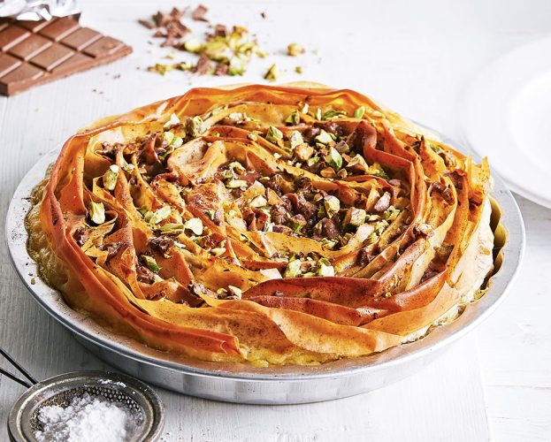 chocolate tahini pie