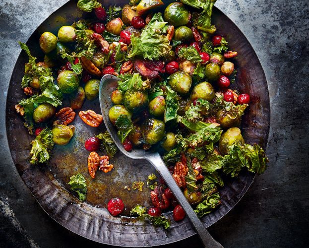 Sprouts and cranberries