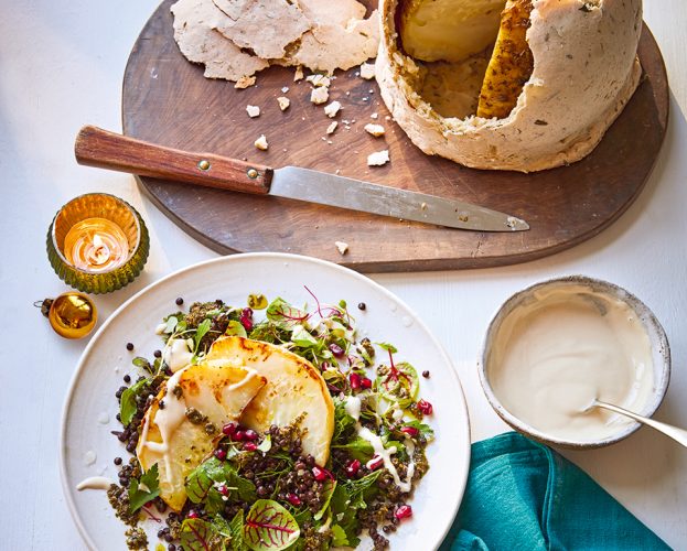 Salt-baked celeriac