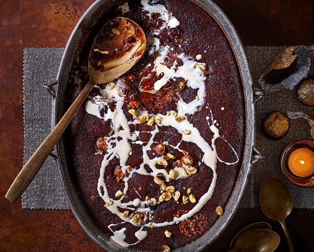 Self-Ferrero Rocher chocolate pudding caramel pudding