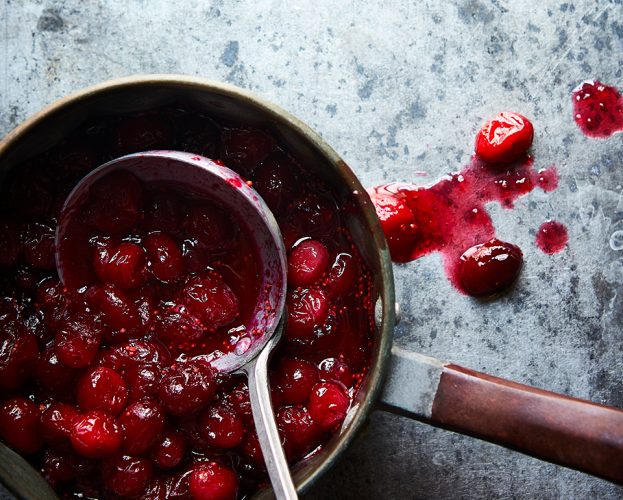 vodka-infused cranberry sauce