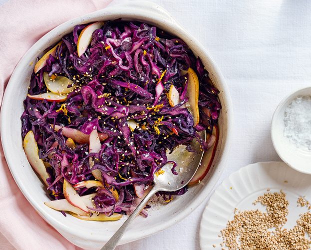 stir-fried red cabbage