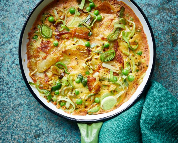 spicy vegan omelette