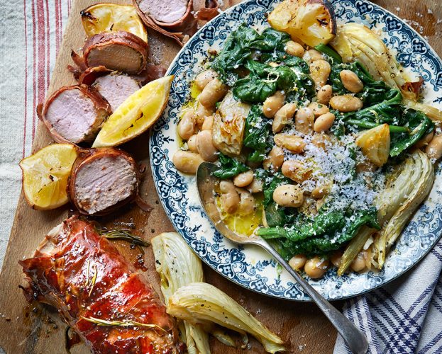 pork tenderloin with butter beans