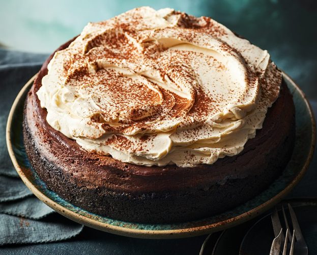Guinness cheesecake shown on a plate