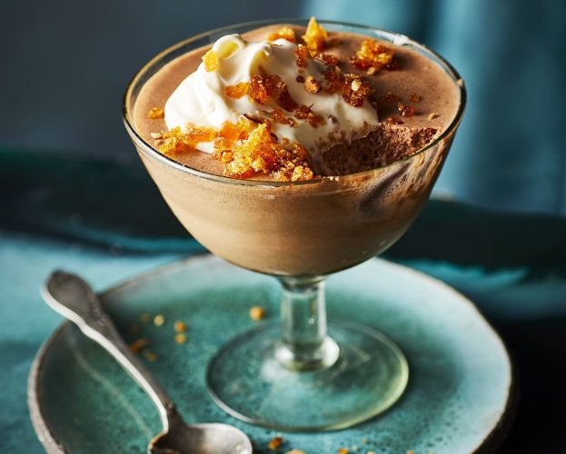 Chilled chocolate souffle