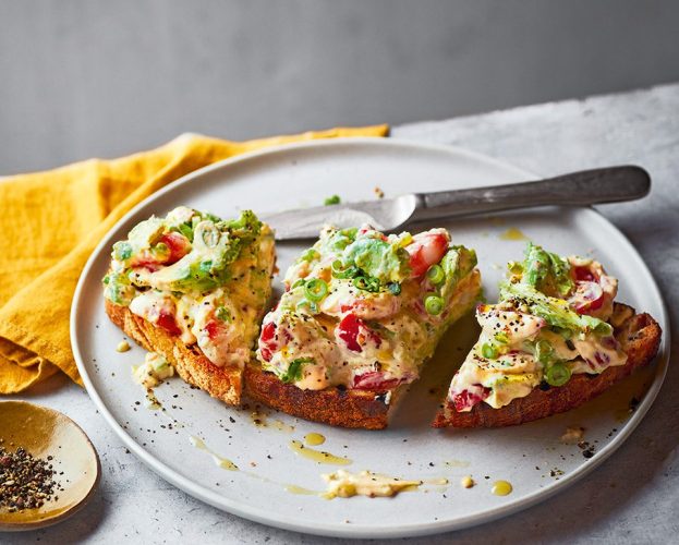 crayfish sourdough toast