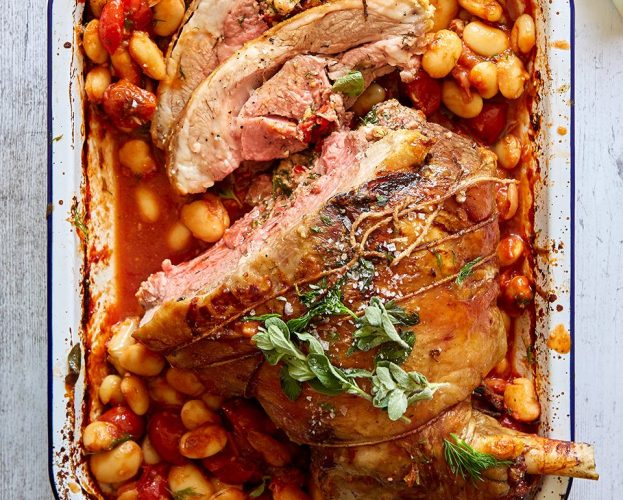 lamb with greek beans