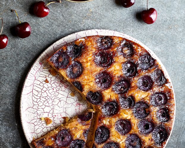 upside-down cherry cake
