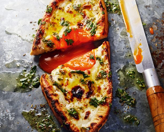 Three cheese pide