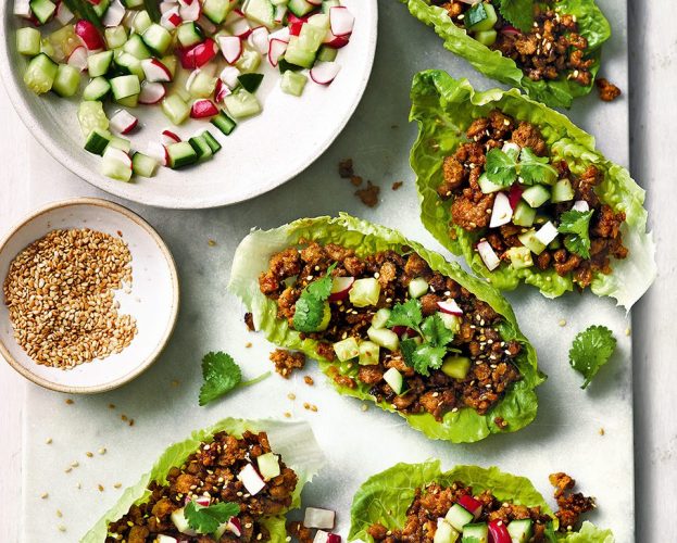 spicy pork lettuce wraps