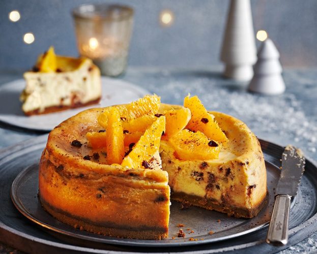 Orange and barberry cheesecake