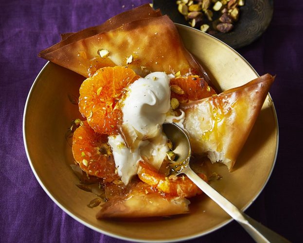 sweet filo triangles