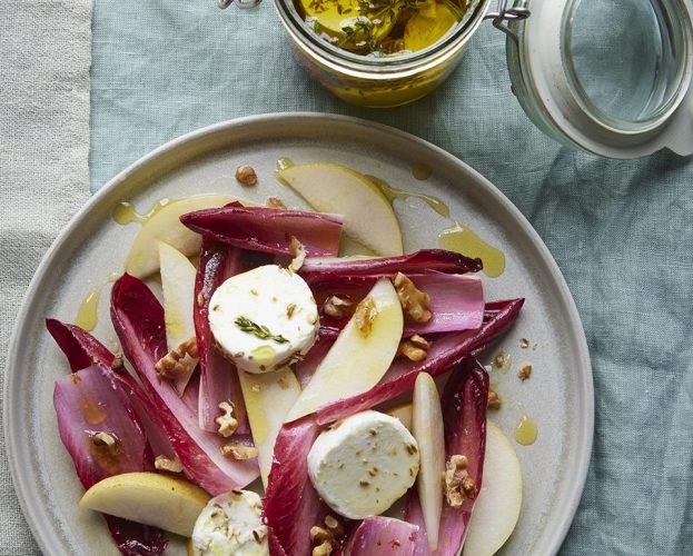 marinated goat's cheese salad